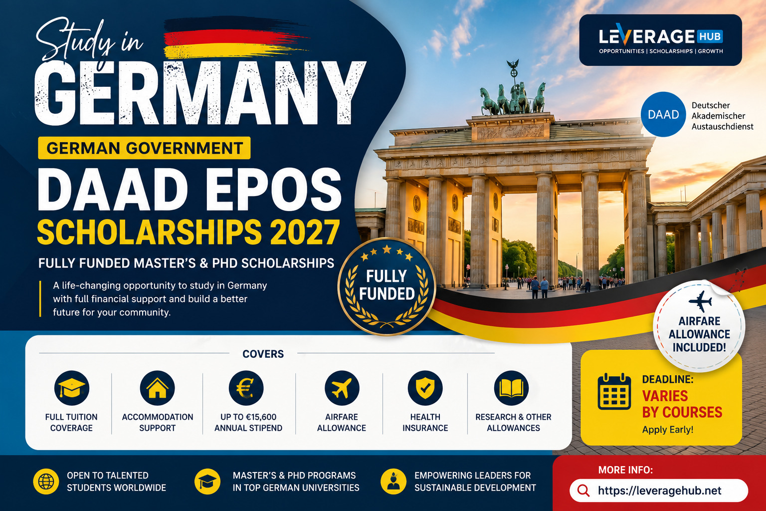 German Government DAAD EPOS Scholarships 2027