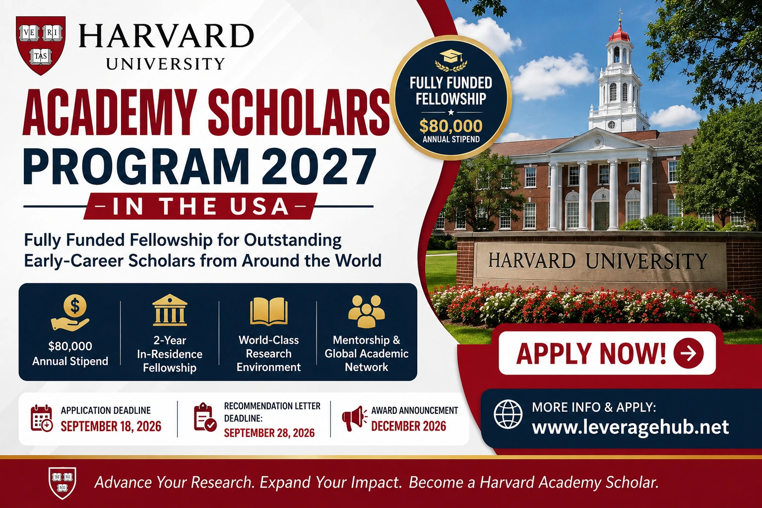 Harvard University Academy Scholars Program 2027