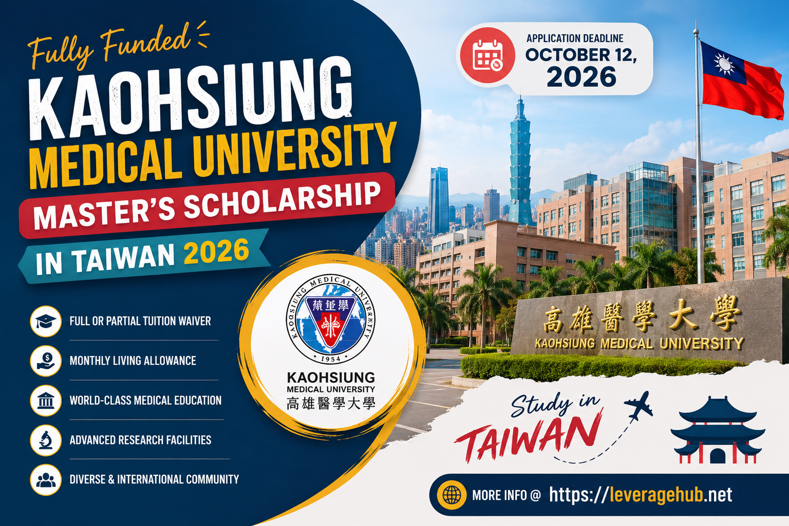 Kaohsiung Medical University Master's Scholarship