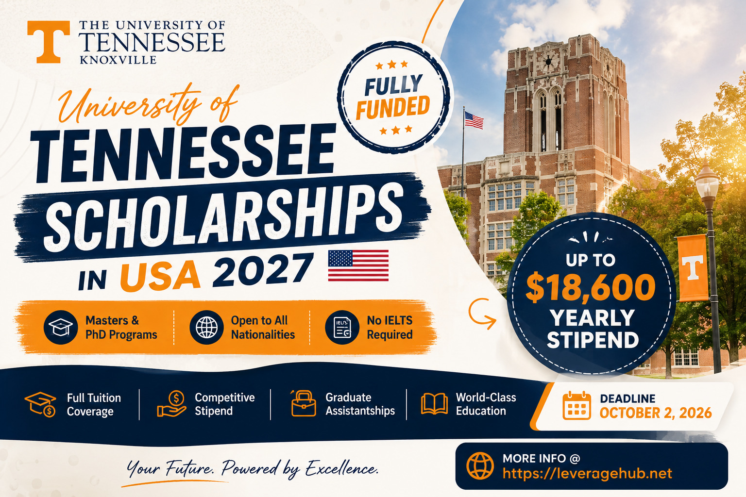 University of Tennessee Scholarships in USA 2027