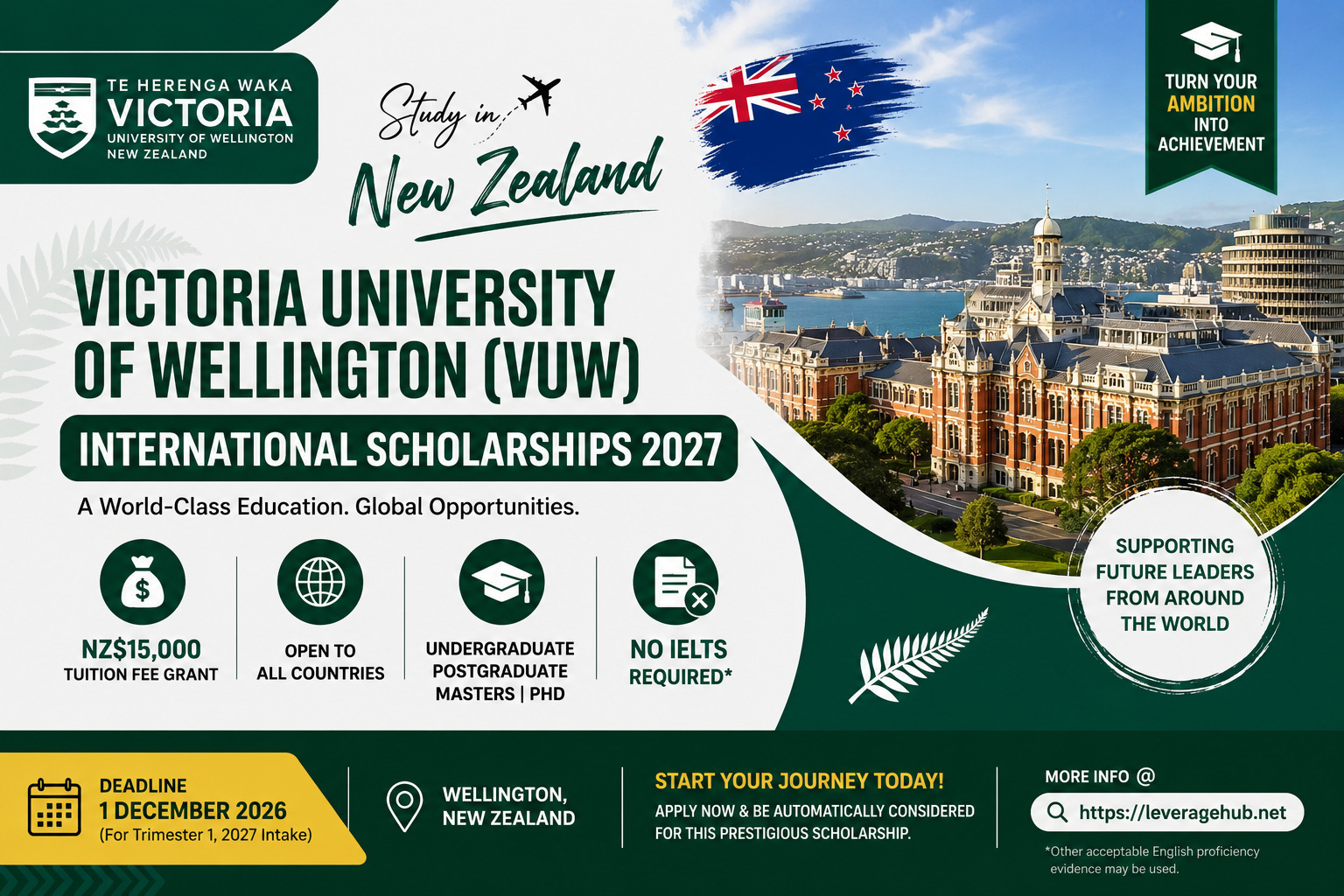 Victoria University of Wellington Scholarships