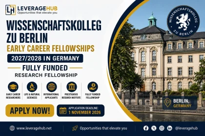 Wissenschaftskolleg zu Berlin Early Career Fellowships 20272028